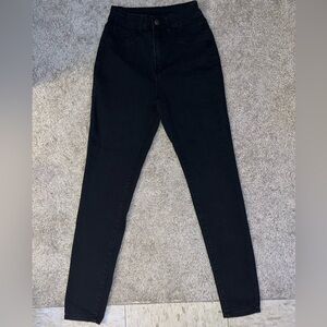 Black straight jeans